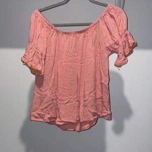 Pink off the shoulder top